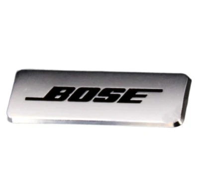 2 embossed Brushed aluminum plate sticker