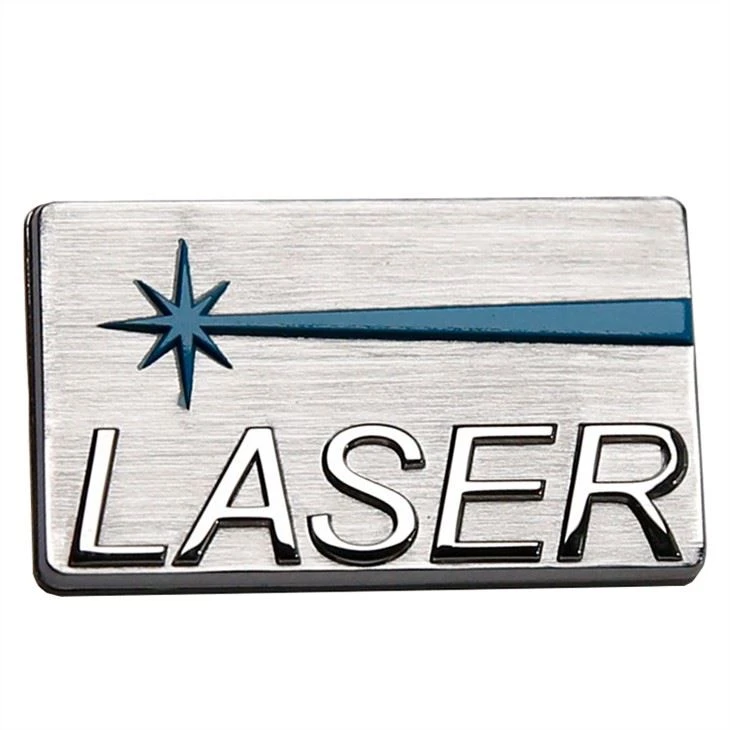 electroform nameplate metal logo